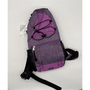 NWT VIVE Purple Single Strap Sling Backpack Bag Travel Hiking Gym Adjustable